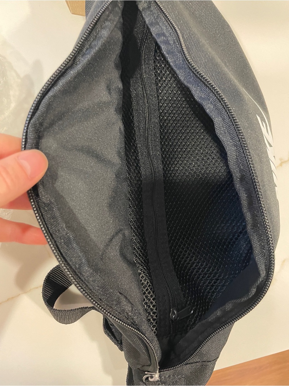 Nike Black Waist Pack with White Swoosh - Picture 5 of 6